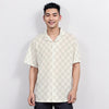 Light Gray Checker Men's Hawaiian Shirt