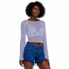 Star Spangled Women's Mesh Long Sleeve Top