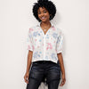 Red White and Oooh Ahhh Women's Button Up Blouse