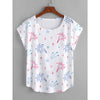 Red White and Oooh Ahhh Women's Curved Hem Top