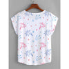 Red White and Oooh Ahhh Women's Curved Hem Top