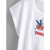 Peace Love America - Women's Curved Hem Top