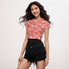 Derby Rose Women's Raglan Cropped T-shirt