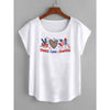 Peace Love America - Women's Curved Hem Top