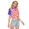 Colors of Freedom Women's Cropped Polo
