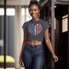 Stars Stripes and Sternum Women's Raglan Cropped T-shirt