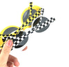 Checkered Oval Sunglasses