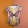 Butterfly Daydream Women's Curved Hem Top