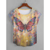 Butterfly Daydream Women's Curved Hem Top