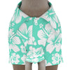 Minty Hibiscus Hawaiian Dog Shirt