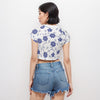 Blue Vines Women's Raglan Cropped T-shirt