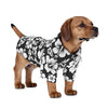 Black and White Hibiscus Hawaiian Dog Shirt