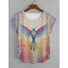 Mystical Bird Daydream Women's Curved Hem Top