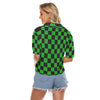 The Green Checker - Women's Button Up Blouse