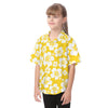 Honey Mustard Hibiscus Youth Hawaiian Shirt