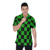 The Green Checker Men's Golf Polo Shirt