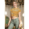 Change Your Spots Leopard Print Women's Raglan Cropped T-shirt