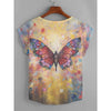 Butterfly Daydream Women's Curved Hem Top