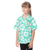Minty Hibiscus Youth Hawaiian Shirt