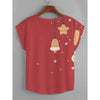 Ornamental Women's Curved Hem Top - Christmas Themed Tops