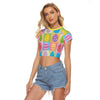 Easter Eggs Women's Raglan Cropped T-shirt