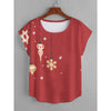 Ornamental Women's Curved Hem Top - Christmas Themed Tops