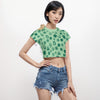 Lucky Green Women's Raglan Cropped T-shirt