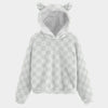 Light Checker Youth Fleece Hoodie With Ears