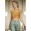 Change Your Spots Leopard Print Women's Raglan Cropped T-shirt