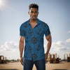Anchors Away Men's Button Up Short Sleeve Shirt