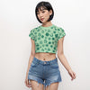 Lucky Green Women's Raglan Cropped T-shirt