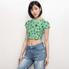 Lucky Green Women's Raglan Cropped T-shirt