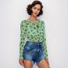 Lucky Green Women's Mesh Long Sleeves T-Shirt