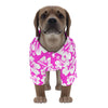 Hot Pink Hibiscus Hawaiian Dog Shirt