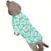 Minty Hibiscus Hawaiian Dog Shirt
