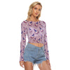 Purple Peacock Women's Mesh Long Sleeve T-shirt