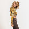 Change Your Spots Leopard Print Women's Crop Top Hoodie