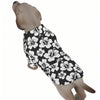 Black and White Hibiscus Hawaiian Dog Shirt