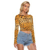 Change Your Spots Women's Leopard Print Mesh Long Sleeve T-shirt