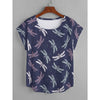 Dragonfly Night Women's Curved Hem Top