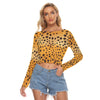 Change Your Spots Women's Leopard Print Mesh Long Sleeve T-shirt