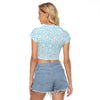 Blue Easter Egg Women's Raglan Cropped T-shirt